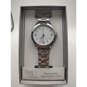 Time‎ and Tru Women's Quartz Watch | Silver Adjustable Bracelet